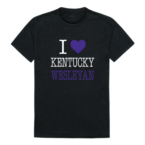 W Republic 551-659-BLK-02 Kentucky Wesleyan College Panthers I Love T-Shirt&#44; Black - Medium