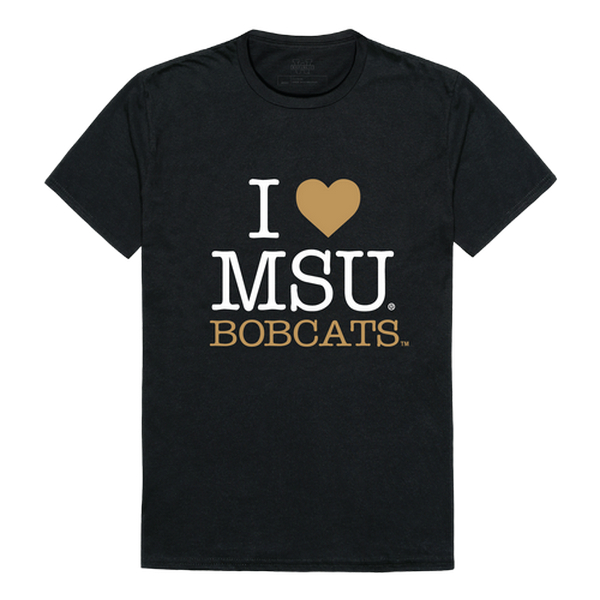 W Republic 551-192-BK2-02 Montana State University Bobcats I Love T-Shirt&#44; Black - Medium