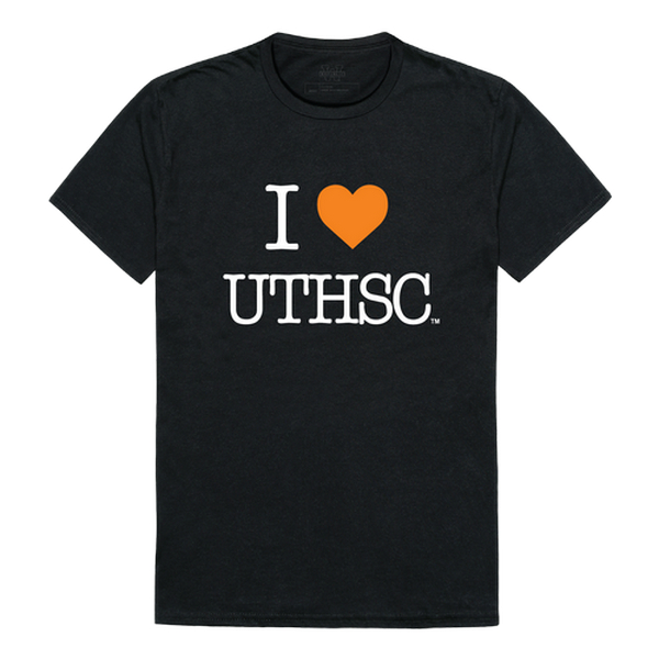 W Republic 551-247-BK2-02 University of Tennessee Health Science Center I Love T-Shirt&#44; Black - Medium