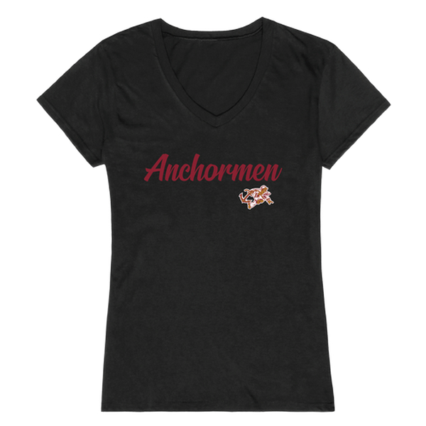 W Republic 555-574-BLK-04 University of Rhode Island Anchormen Women Script T-Shirt&#44; Black - Extra Large