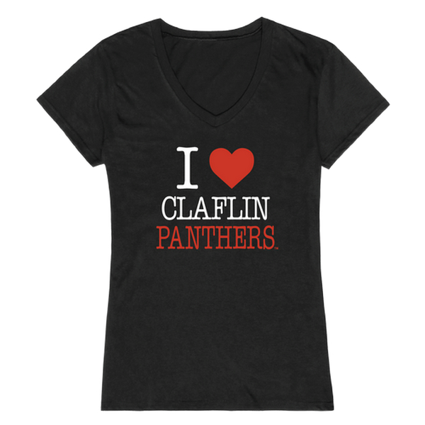 W Republic 550-511-BLK-04 Claflin University Panthers I Love Women Short Sleeve T-Shirt&#44; Black - Extra Large
