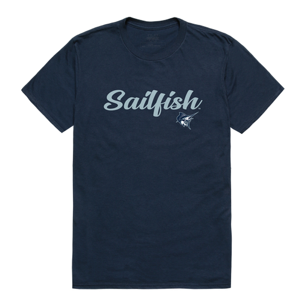 W Republic 554-568-NVY-01 Palm Beach Atlantic University Sailfish Script T-Shirt&#44; Navy - Small