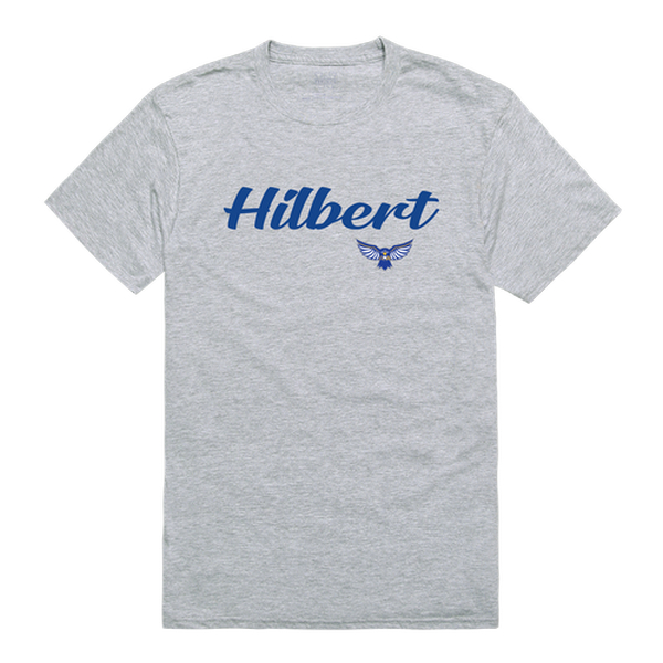 W Republic 554-652-HGY-02 Hilbert College Hawks Script T-Shirt&#44; Heather Grey - Medium