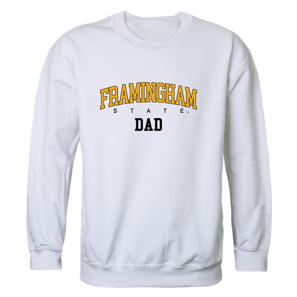 W Republic 562-643-WHT-02 Framingham State University Rams Dad Crewneck Sweatshirt&#44; White - Medium