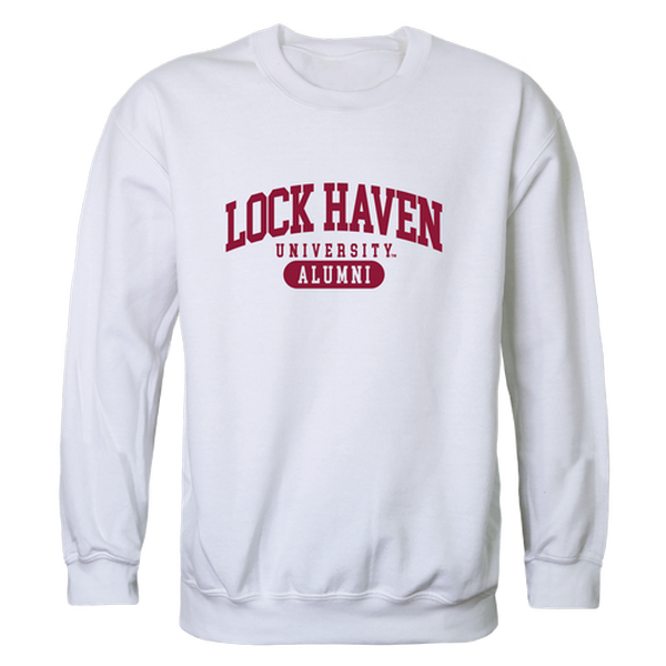W Republic 560-533-WHT-02 Lock Haven University Bald Eagles Alumni Fleece Sweatshirt&#44; White - Medium