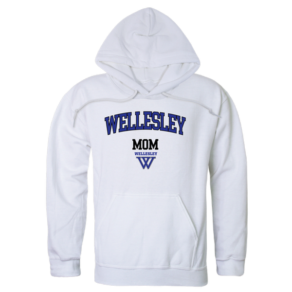 W Republic 565-486-WHT-03 Wellesley College Blue Mom Hoodie&#44; White - Large