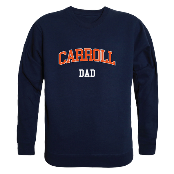 W Republic 562-508-NVY-03 Carroll University Pioneers Dad Crewneck Sweatshirt&#44; Navy - Large