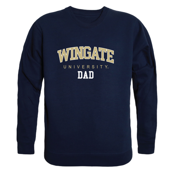 W Republic 562-488-NVY-03 Wingate University Bulldogs Dad Crewneck Sweatshirt&#44; Navy - Large