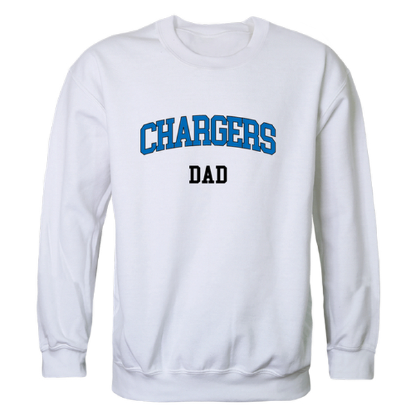 W Republic 562-495-WHT-03 University of Alabama Huntsville Chargers Dad Crewneck Sweatshirt&#44; White - Large