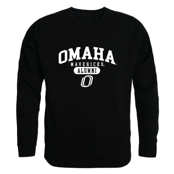 W Republic 560-552-BLK-03 University of Nebraska Omaha Mavericks Alumni Fleece Sweatshirt&#44; Black - Large
