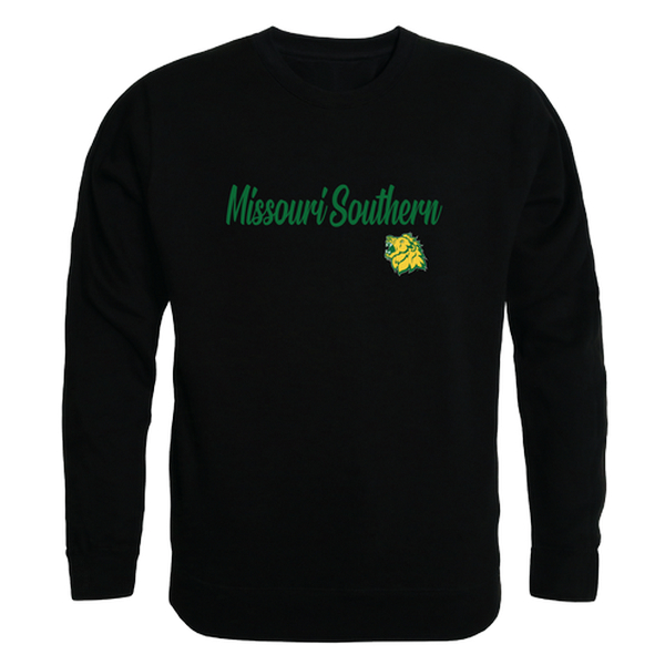 W Republic 556-546-BLK-01 Missouri Southern State University Lions Script Crewneck Sweatshirt&#44; Black - Small