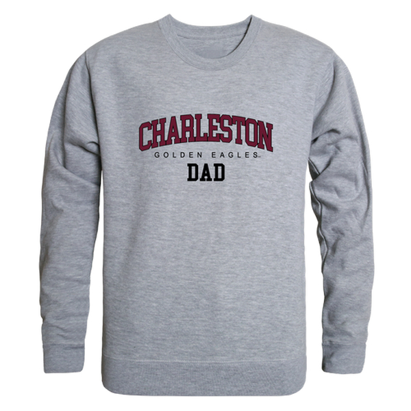 W Republic 562-630-HGY-03 University of Charleston Golden Eagles Dad Crewneck Sweatshirt&#44; Heather Grey - Large