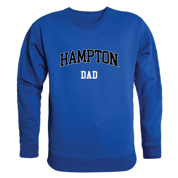 W Republic 562-489-RYL-02 Hampton University Pirates Dad Crewneck Sweatshirt&#44; Royal - Medium