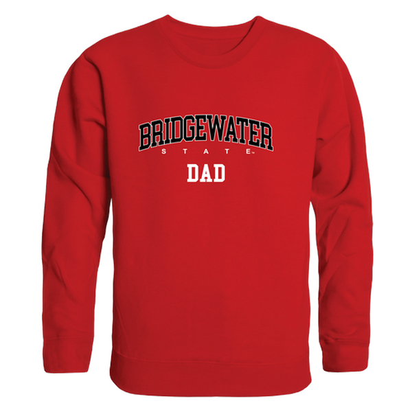 W Republic 562-620-RED-01 Bridgewater State University Bears Dad Crewneck Sweatshirt&#44; Red - Small