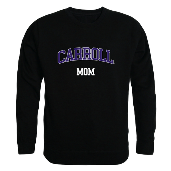 W Republic 564-624-BLK-03 Carroll College Saints Mom Crewneck Sweatshirt&#44; Black - Large