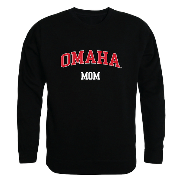 W Republic 564-552-BLK-02 University of Nebraska Omaha Mavericks Mom Crewneck Sweatshirt&#44; Black - Medium