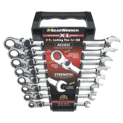 KD Tools KDT85798 8 Piece SAE GearWrench XL Locking Flex Head Ratcheting Wrench Set