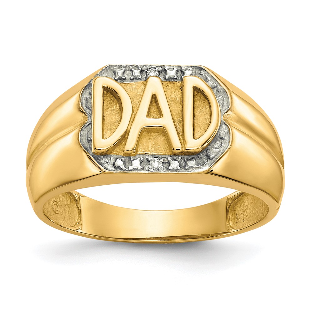 Quality Gold 10X164 10k Mens Diamond DAD Ring