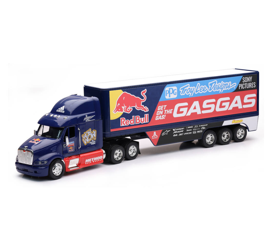 New-Ray Toys Inc New-Ray Toys 11053 1-32 Scale Red Bull Gas Gas Race Team Truck&#44; Blue