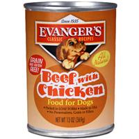 Evangers 10105 13 oz All Meat Classics Beef with Chicken Canned Dog Food