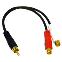 FastTrack VALUE SERIES RCA PLUG TO RCA JACK x 2 Y-CABLE