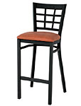 Alston Quality 210-30-N-Chocolate Chips 30 in. H Lattice Back Bar Stool Natural Frame