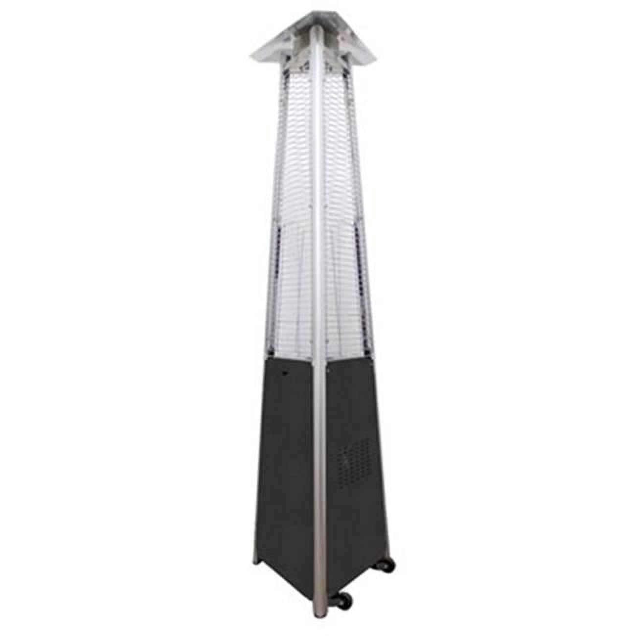 AZ Patio Heaters HLDS01-CGTCB Tall Commercial Triangle Glass Tube Heater, Hammered Silver