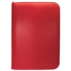 Ultra Pro 7442715895 Vivid 4 Pocket Zippered PRO-Binder&#44; Red