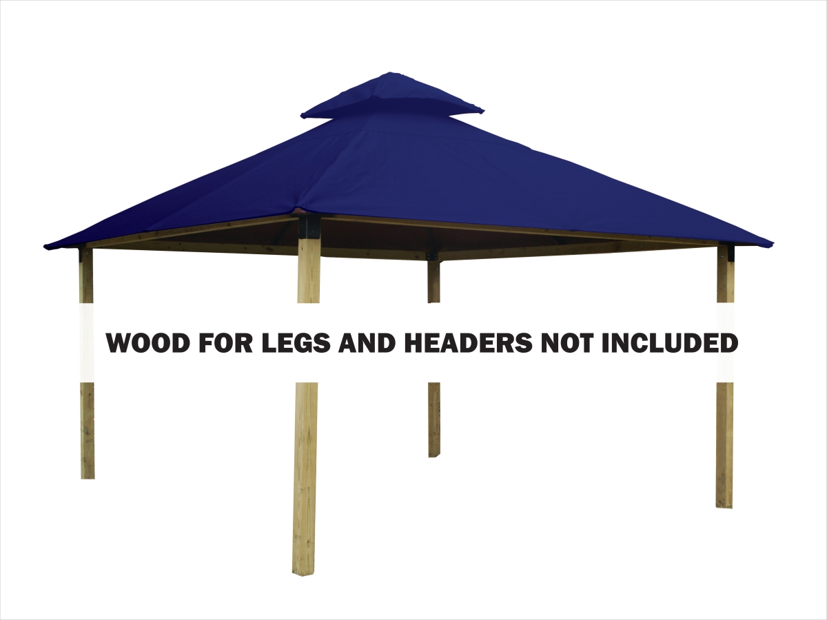 Acacia AGOK14- PACIFIC BLUE 14 sq. ft. Gazebo Roof Framing & Mounting Kit with Pacific Blue Outdura Canopy