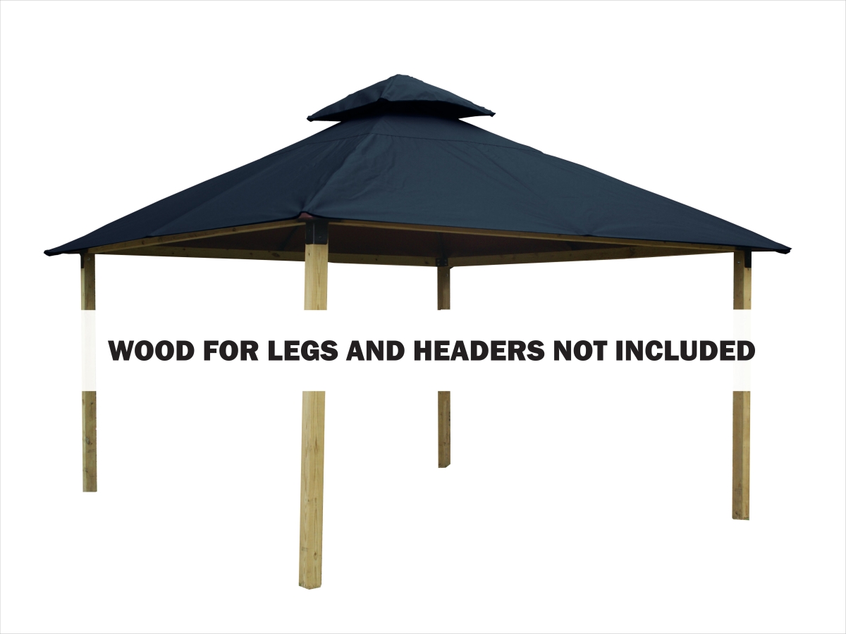 Acacia AGOK14- STEEL BLUE 14 sq. ft. Gazebo Roof Framing & Mounting Kit with Steel Blue Outdura Canopy