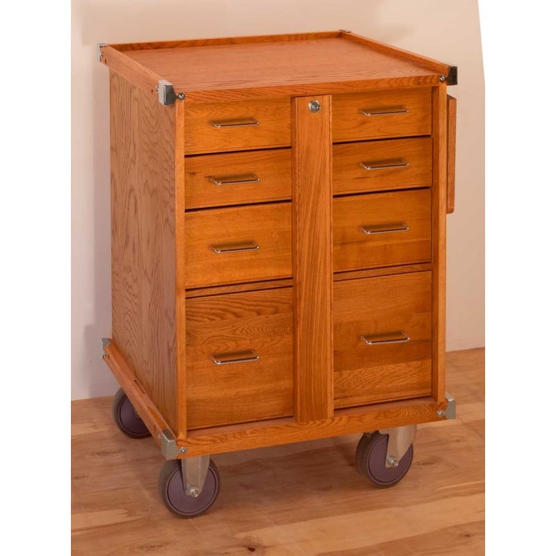 Gerstner International R-20 Oak 5-Drawer Roller Cabinet