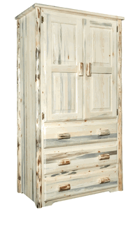 Montana Woodworks MWARNV Armoire & Wardrobe- Clear Lacquer Finish