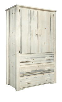 Montana Woodworks MWHCARNV Homestead Collection Armoire & Wardrobe- Clear Lacquer Finish