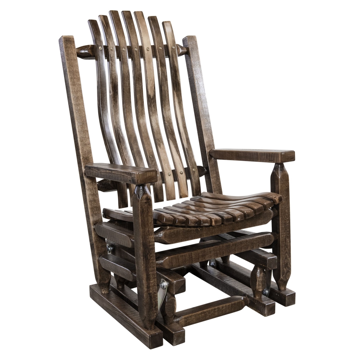 Montana Woodworks MWHCGRSL Homestead Collection Glider Rocker&#44; Stain & Clear Lacquer Finish