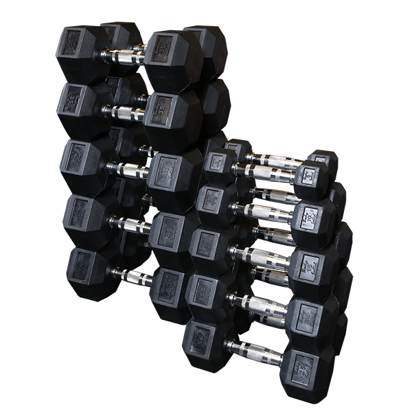 Body-Solid SDRS900 80-100 lbs Rubber Hex Dumbell