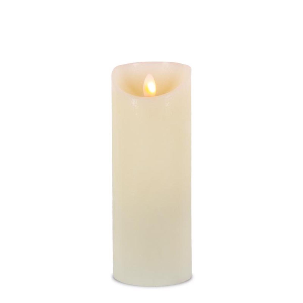 Gerson Company Gerson 9082622 8 in. LED Flamless Pillar Candle Indoor Christmas Decor&#44; Bisque - Pack of 6