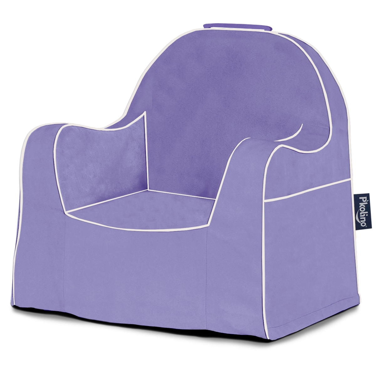 PKolino PKFFLRSLPR Little Reader Chair - Light Purple with White Piping - 17.75 x 16 x 18 in.