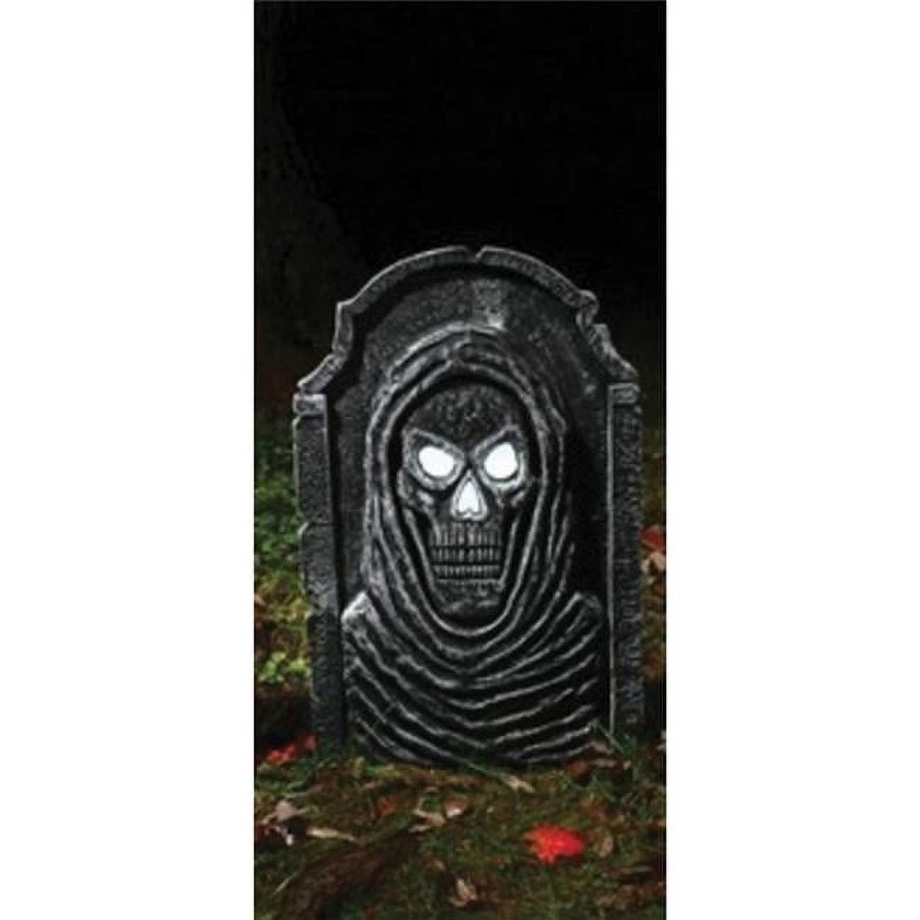 Fun-World Fun World 9697996 22 x 1 x 14.45 in. LED Bone Tombstones Reaper Halloween Decor