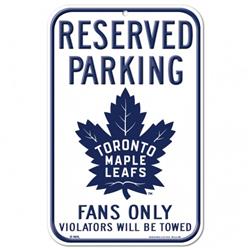 Signed and Sealed Toronto Maple Leafs Sign 11x17 Plastic Reserved Parking Style Special Order