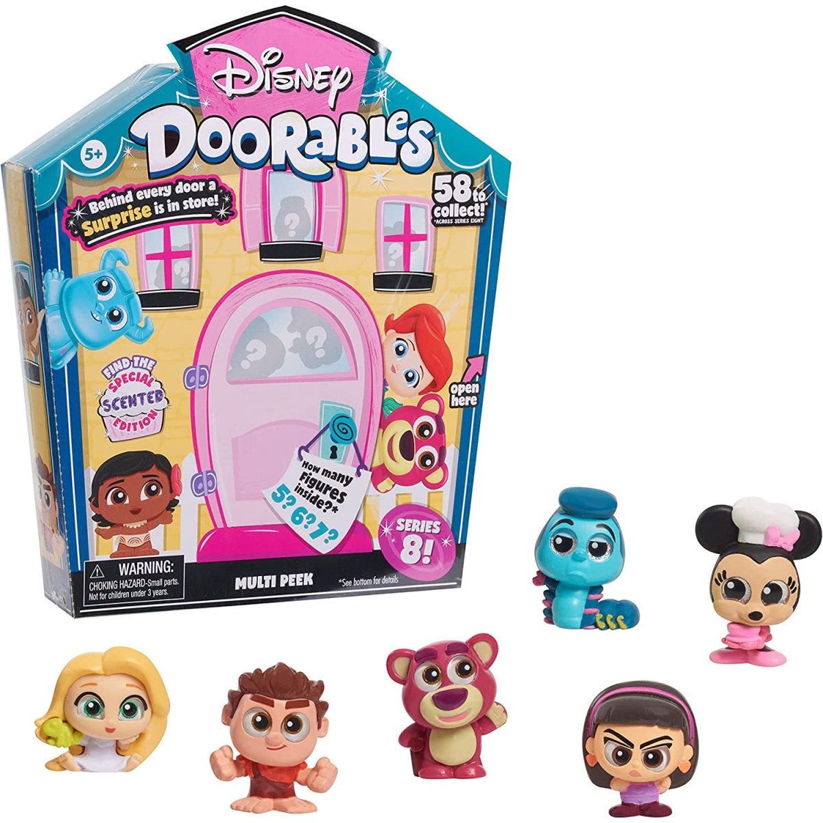 Disney Doorables Multi Peek, Series 8 Featuring Special Edition Scented Figures, Styles May Vary, Officially Licensed Kids Toys
