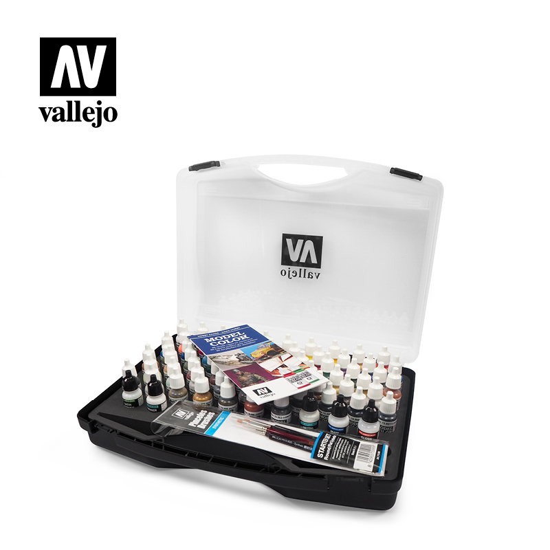 Vallejo Paint VLJ70172 72 Basic Colors & Brushes Set