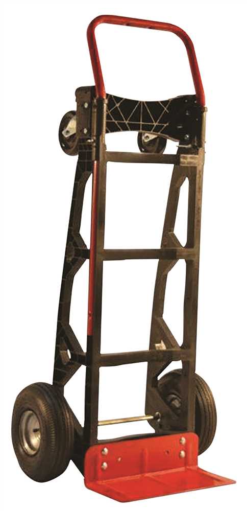 Milwaukee Hand Truck DC40611 600 lbs Poly Convertible Hand Truck with 10 in. Pneumatic Tire&#44; Black