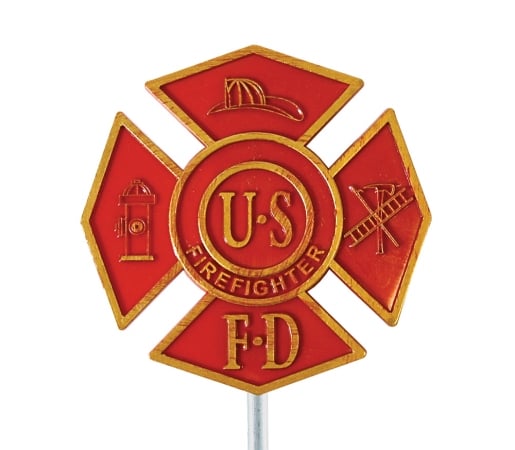 Annin Flagmakers 2423 Plastic Red Us Firefighters Grave Marker