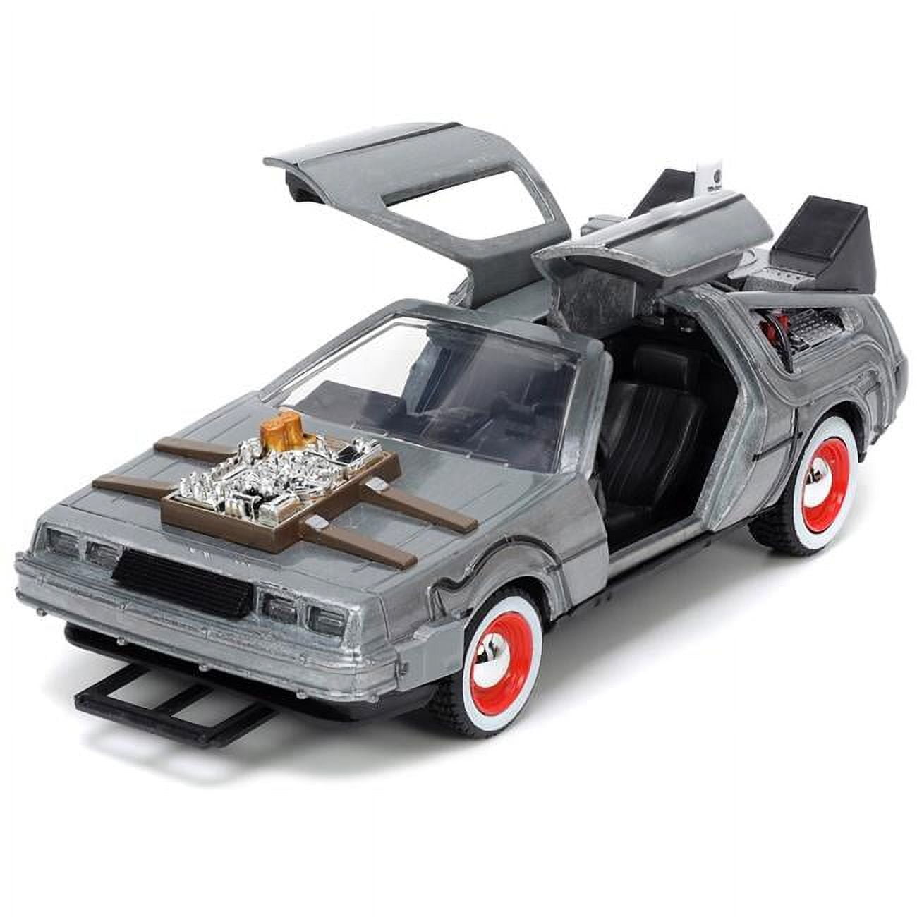 Jada Toys Jada 32290 Brushed Metal Back to the Future Part III Movie Hollywood Rides Series 1 by 32 Scale Diecast Model Car for DeLorean D