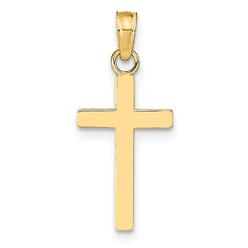 Quality Gold 10K9578 10K Polished Cross Pendant&#44; Yellow