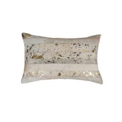 OceanTailer Home Roots Beddings 332294 Torino Madrid Pillow&#44; Natural & Gold - 12 x 20 in.