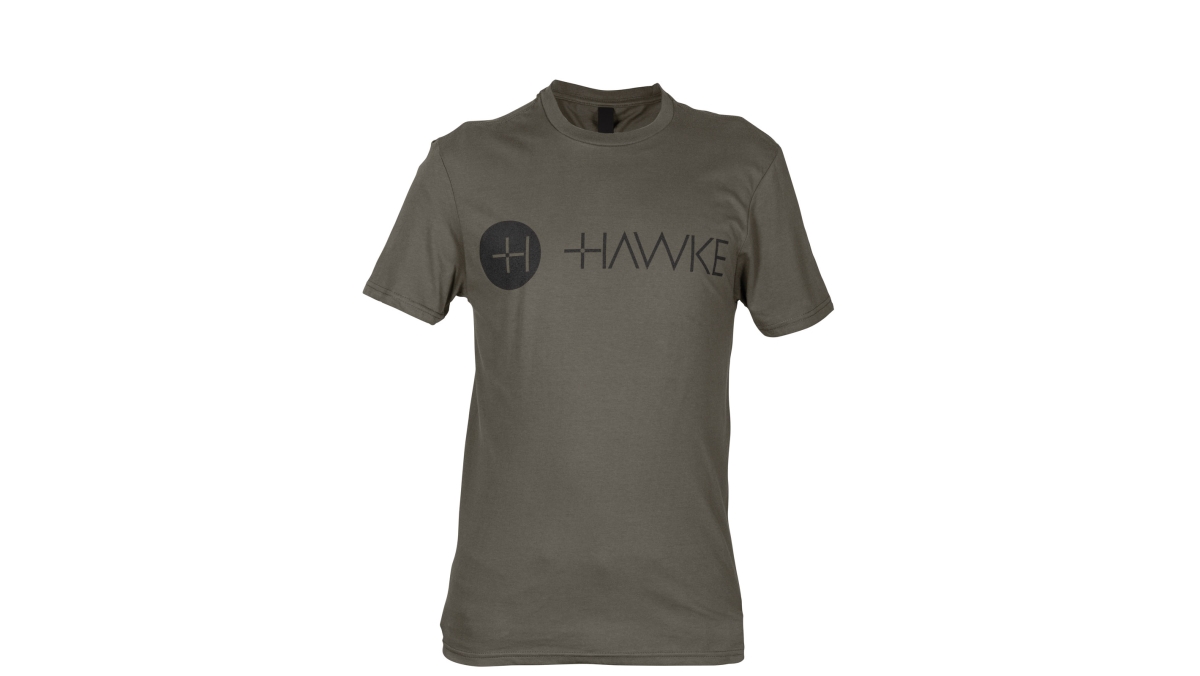 HAWKE OPTICS Hawke Sport Optics 98322 100 Percent Ring Spun Combed Cotton Olive T-Shirt - 2XL