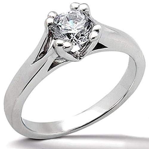 Harry Chad Enterprises 2369 3 CT Diamond F VS1 Solitaire Engagement Ring - White Gold