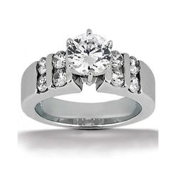 Harry Chad Enterprises 13716 1.30 CT G SI1 White Gold Round Diamonds Solitaire Engagement Womens Ring