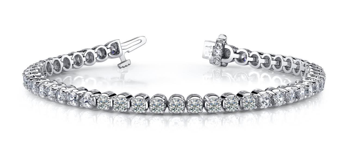Harry Chad Enterprises 50341 4.5 Carat Round Brilliant Cut Diamonds Ladies Tennis Bracelet
